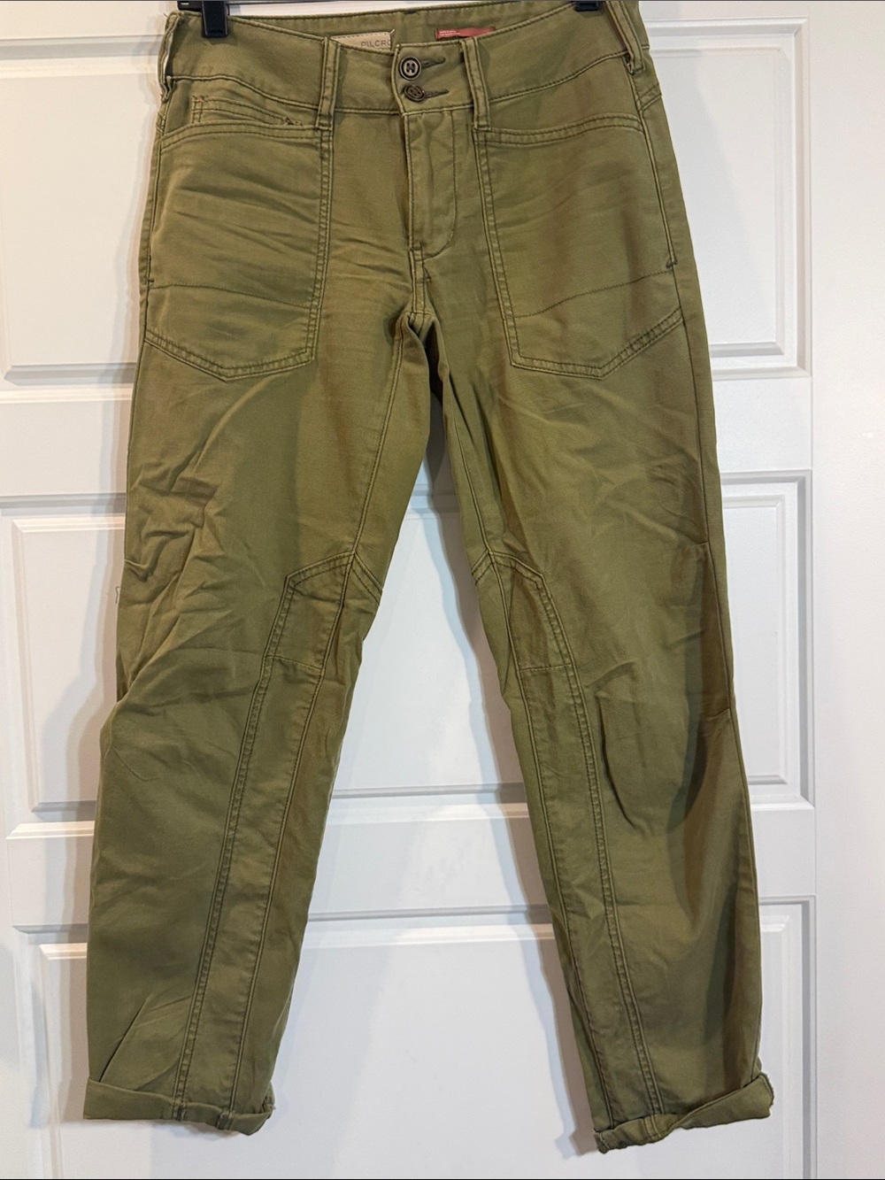 Anthropologie X Pilcro The Wanderer Low-Rise
Trousers Moss Green Cotton 24 - Picture 7 of 11